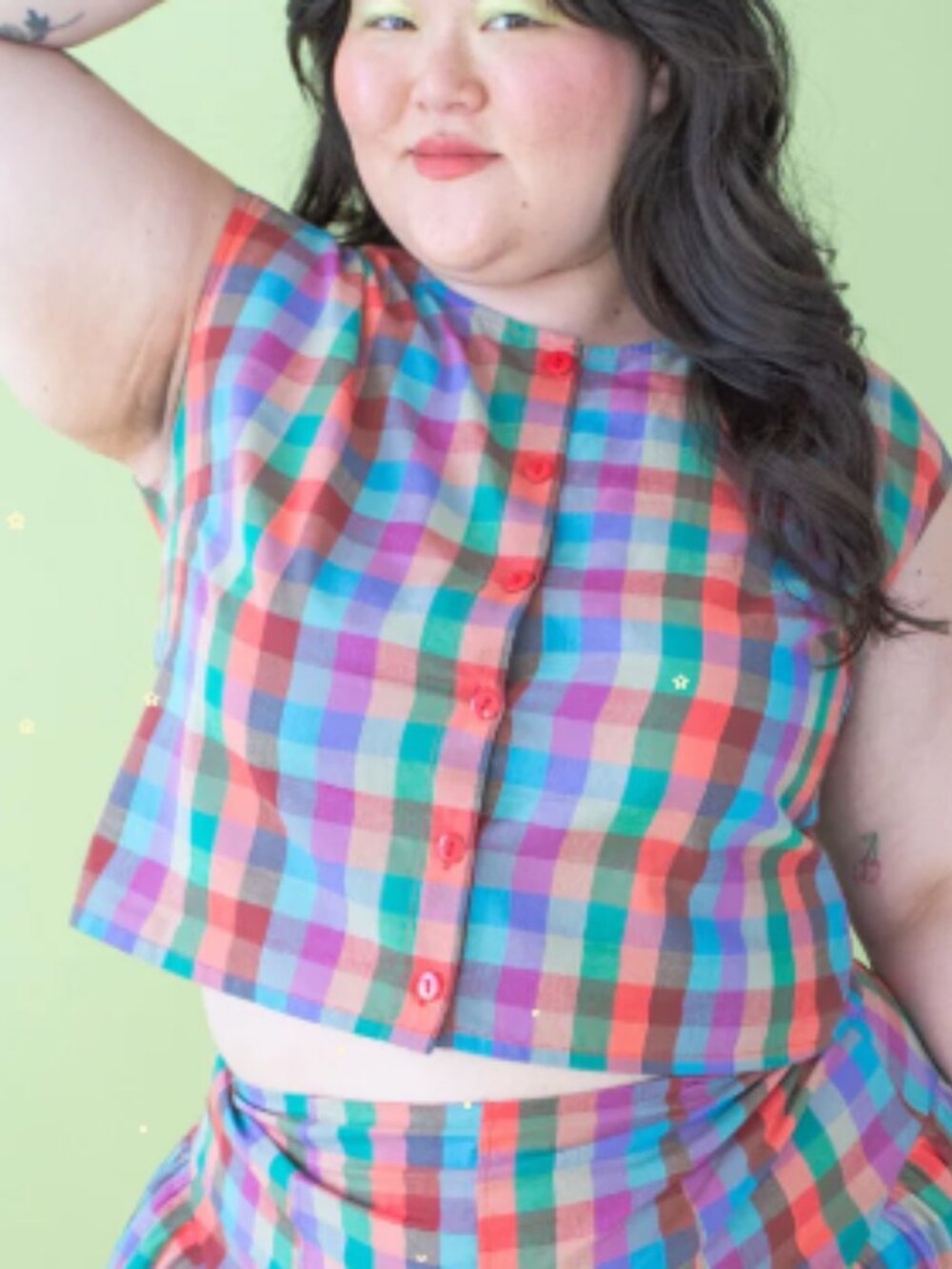 Madeline Top Lisa Says Gah - Colorburst Plaid - Picture 2 of 4
